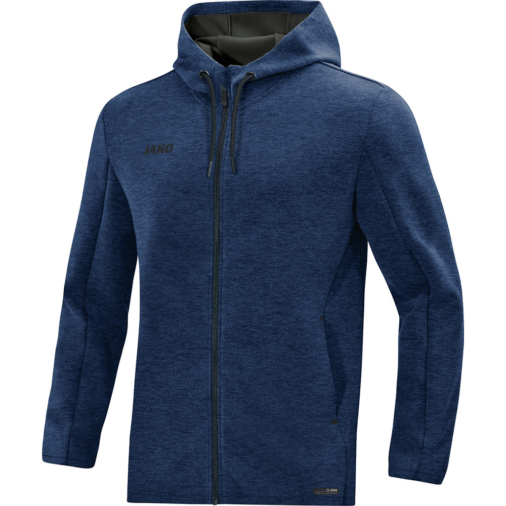 HOODED JACKET JAKO PREMIUM BASICS, SEABLUE MELANGE MEN. 