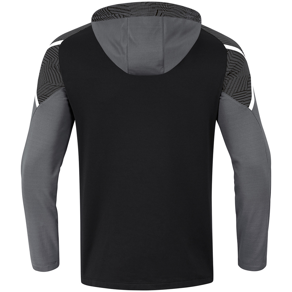 HOODED SWEATER JAKO PERFORMANCE, BLACK-ANTHRA LIGHT MEN. 