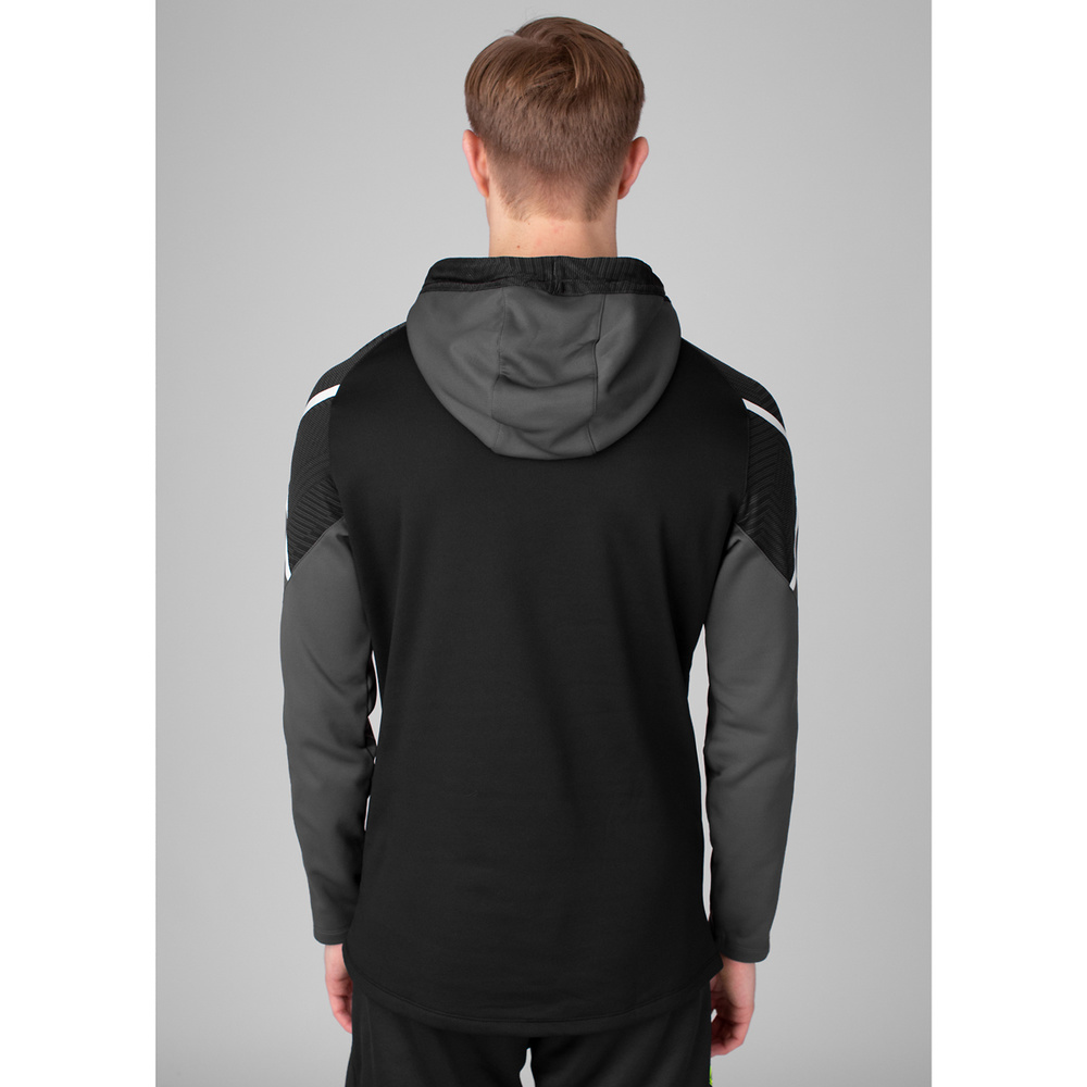 HOODED SWEATER JAKO PERFORMANCE, BLACK-ANTHRA LIGHT MEN. 