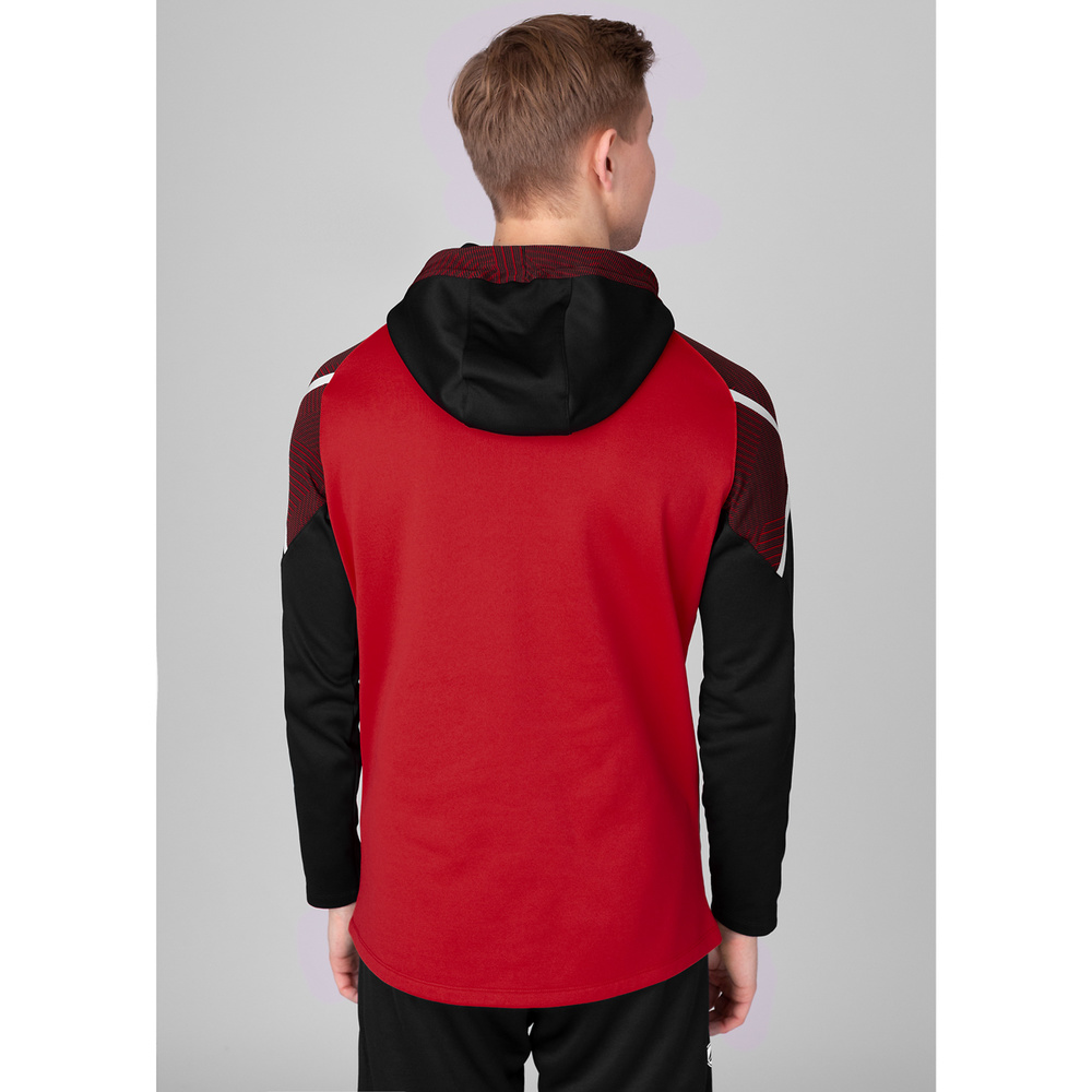 HOODED SWEATER JAKO PERFORMANCE, RED-BLACK KIDS. 