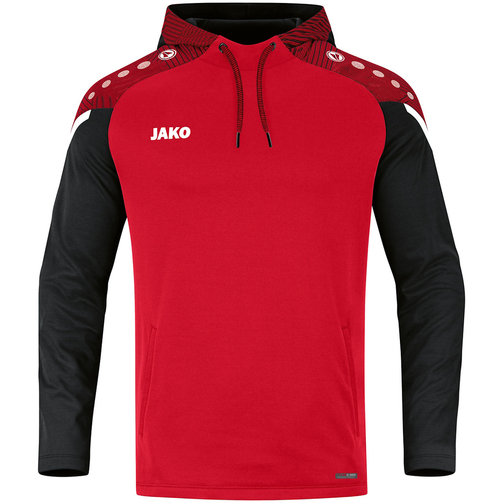 HOODED SWEATER JAKO PERFORMANCE, RED-BLACK MEN. 