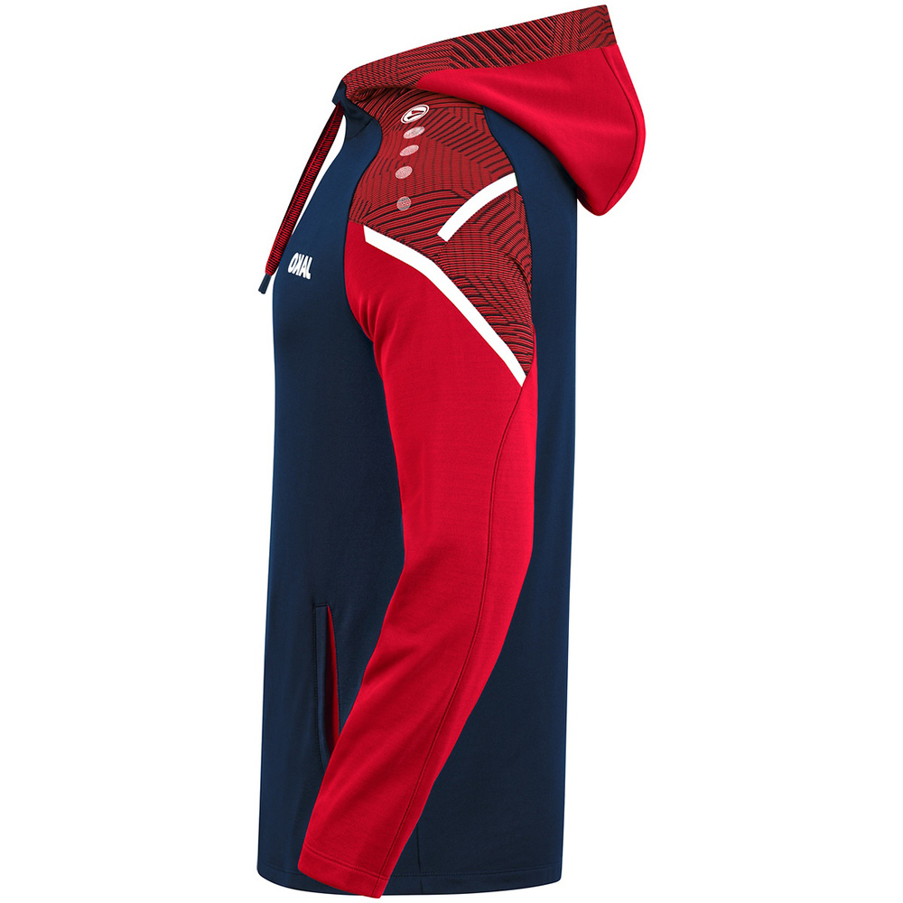 HOODED SWEATER JAKO PERFORMANCE, SEABLUE-RED MEN. 