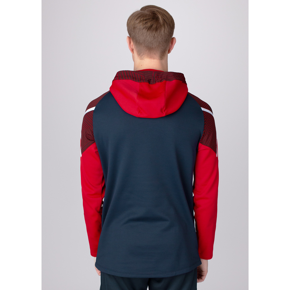 HOODED SWEATER JAKO PERFORMANCE, SEABLUE-RED MEN. 