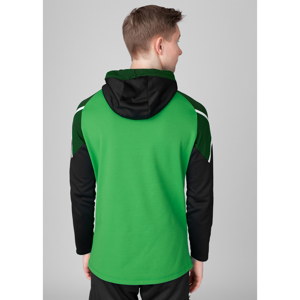 HOODED SWEATER JAKO PERFORMANCE, SOFT GREEN-BLACK KIDS. 