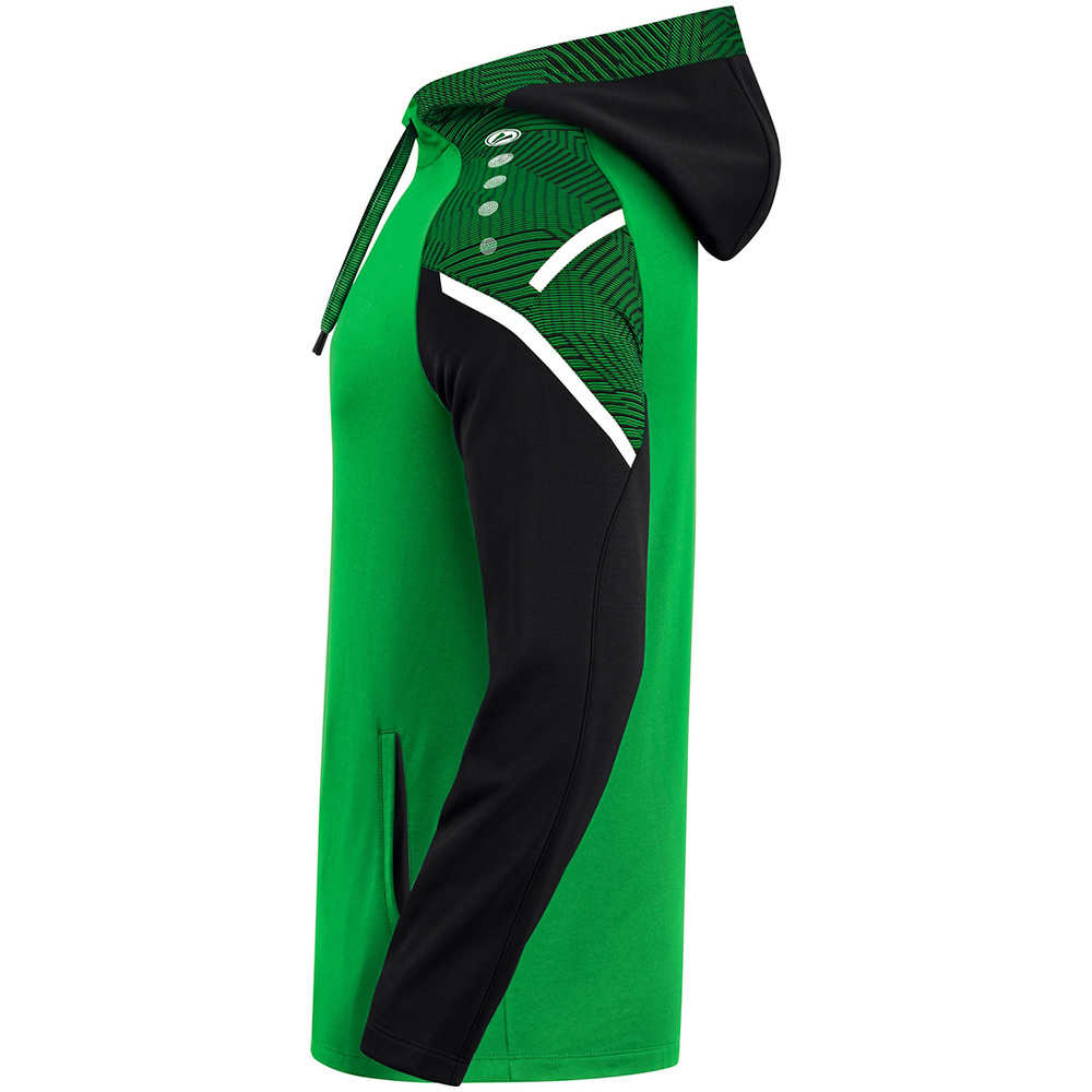 HOODED SWEATER JAKO PERFORMANCE, SOFT GREEN-BLACK MEN. 