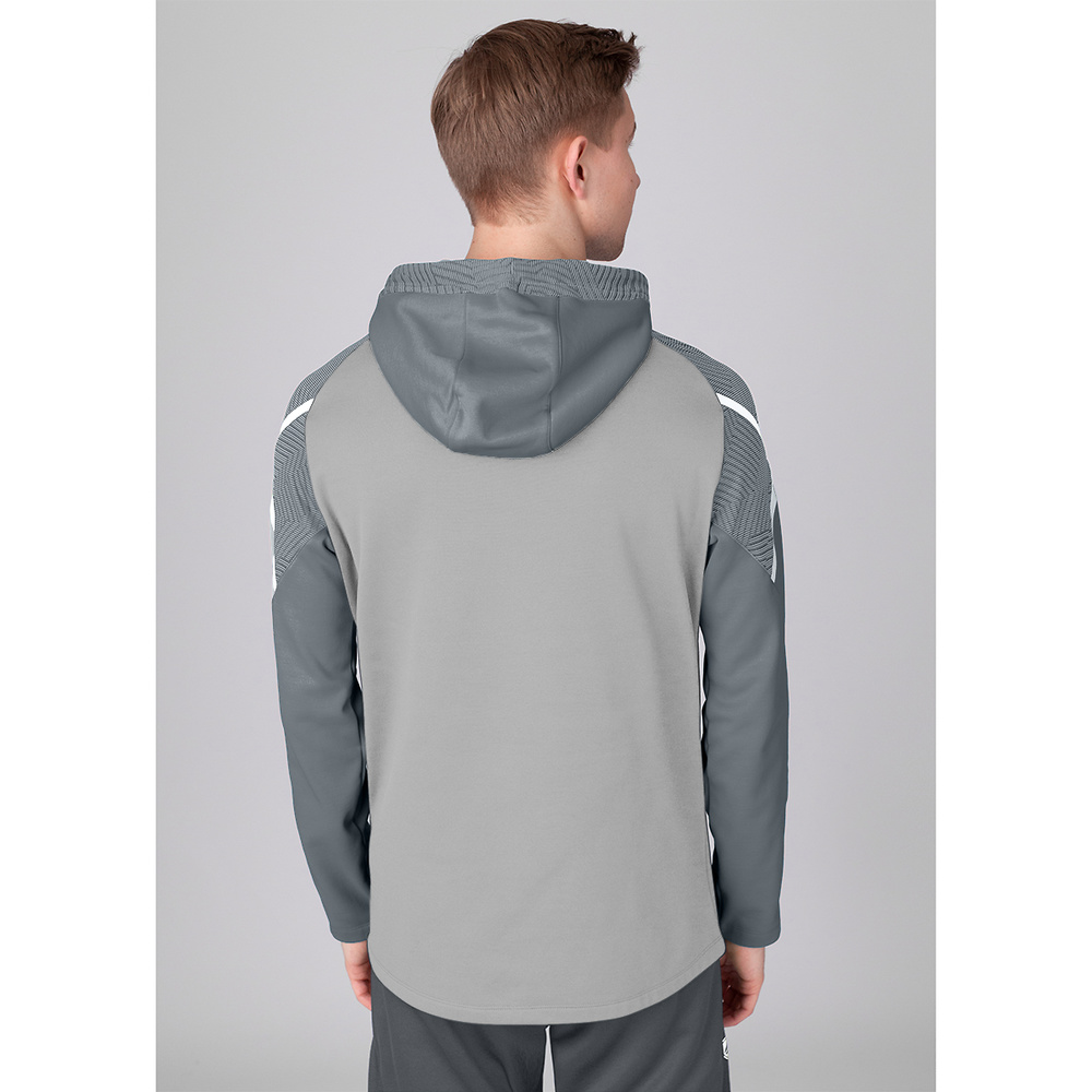 HOODED SWEATER JAKO PERFORMANCE, SOFT GREY-STONE GREY MEN. 