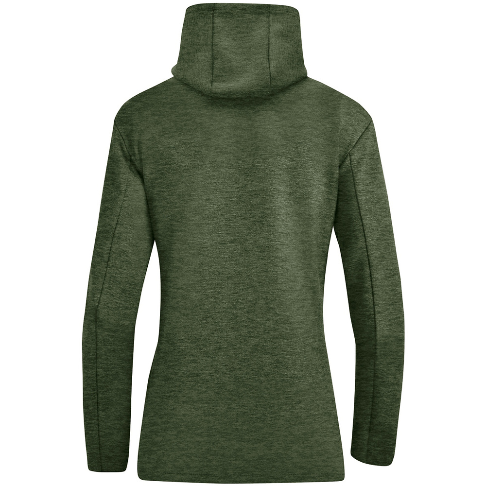 HOODED SWEATER JAKO PREMIUM BASICS, KHAKI MELANGE WOMEN. 