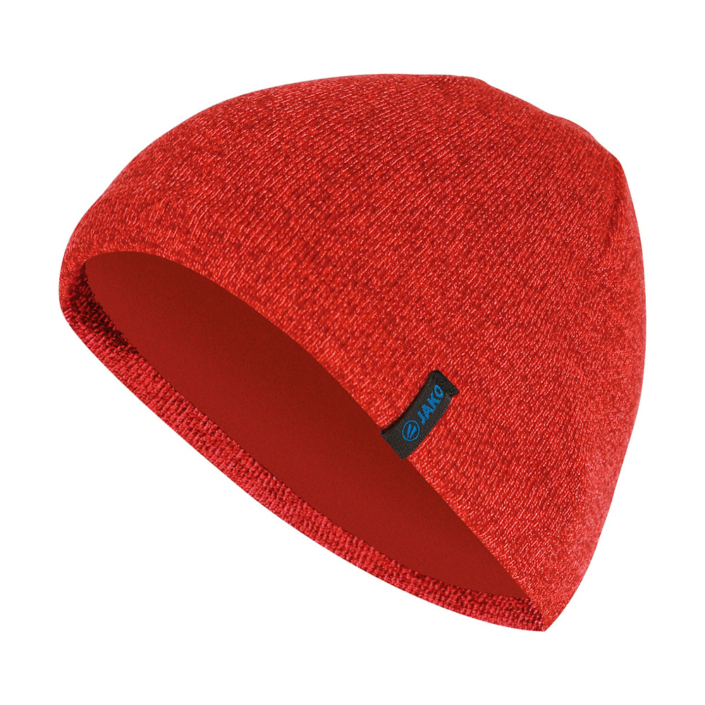 JAKO KNITTED CAP, RED MELANGE. 