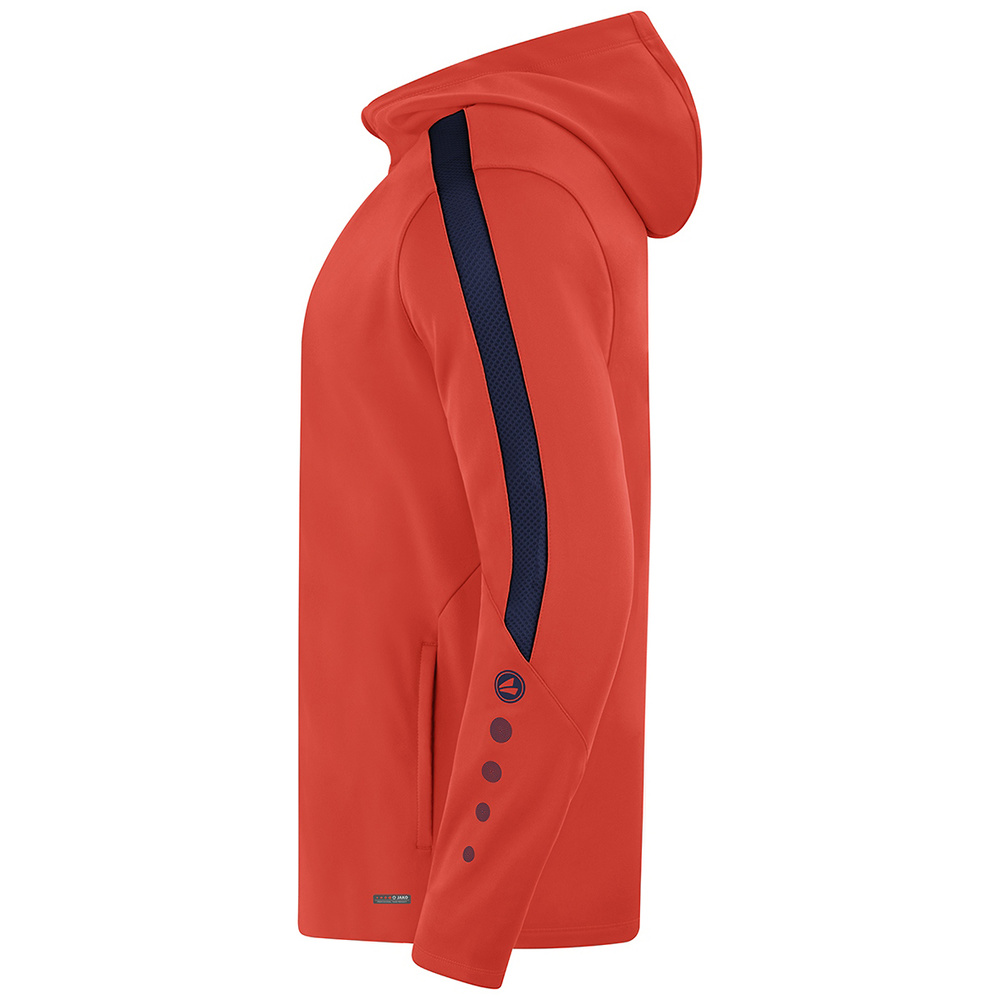 JAKO POWER HOODED JACKET, FLAME-SEABLUE-MEN. 