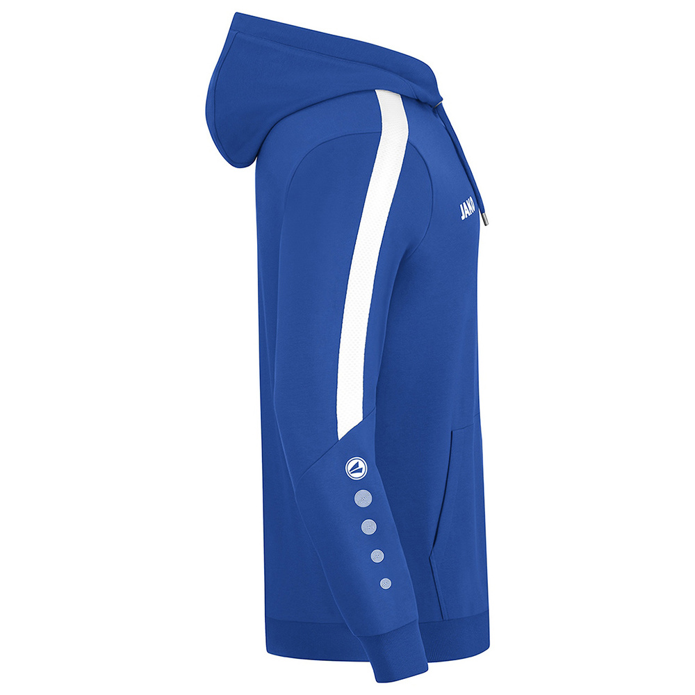 JAKO POWER HOODED JACKET, ROYAL-WHITE KIDS. 