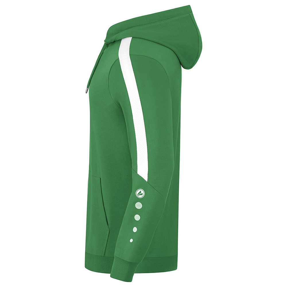 JAKO POWER HOODED JACKET, SPORT GREEN-WHITE KIDS. 