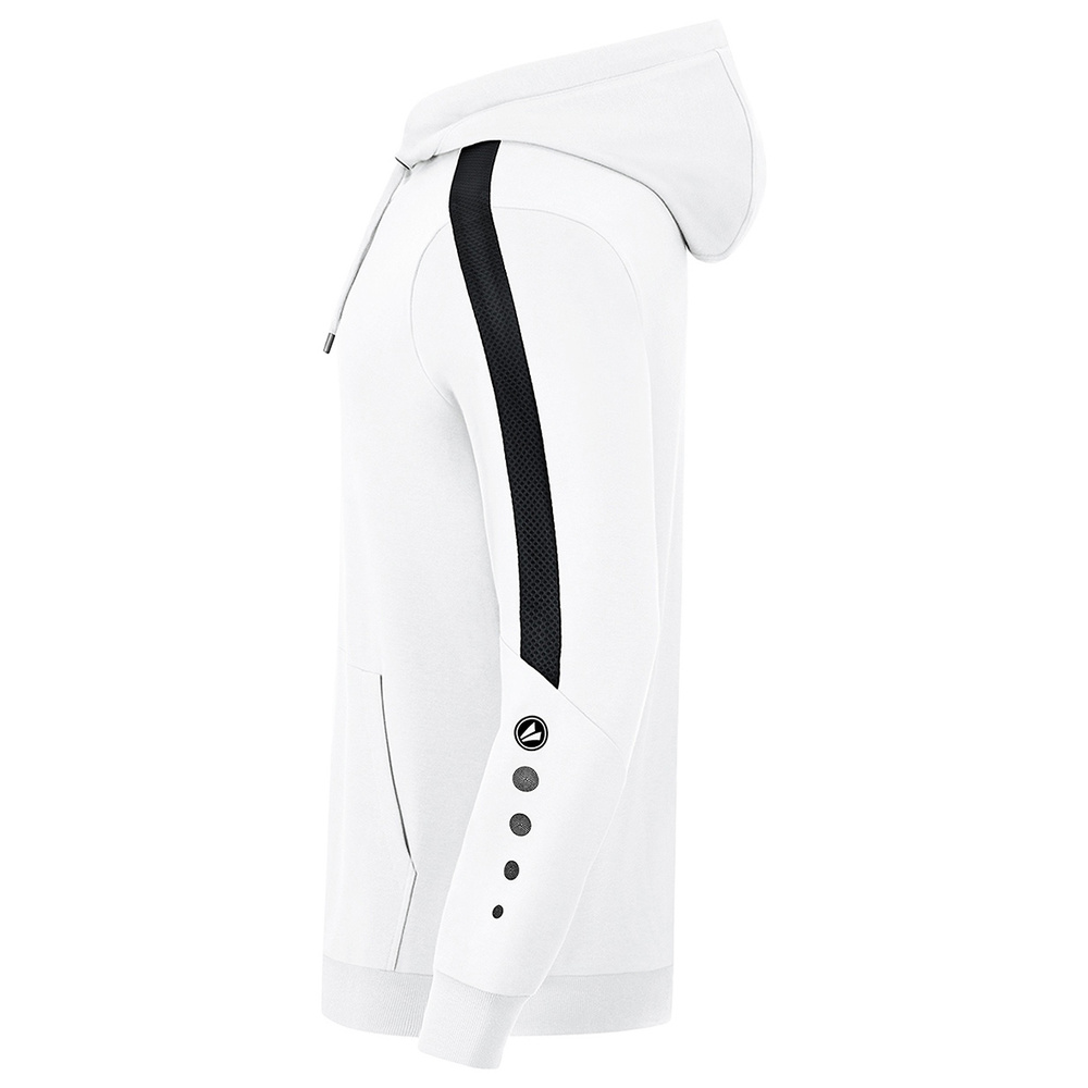 JAKO POWER HOODED JACKET, WHITE-BLACK WOMEN. 