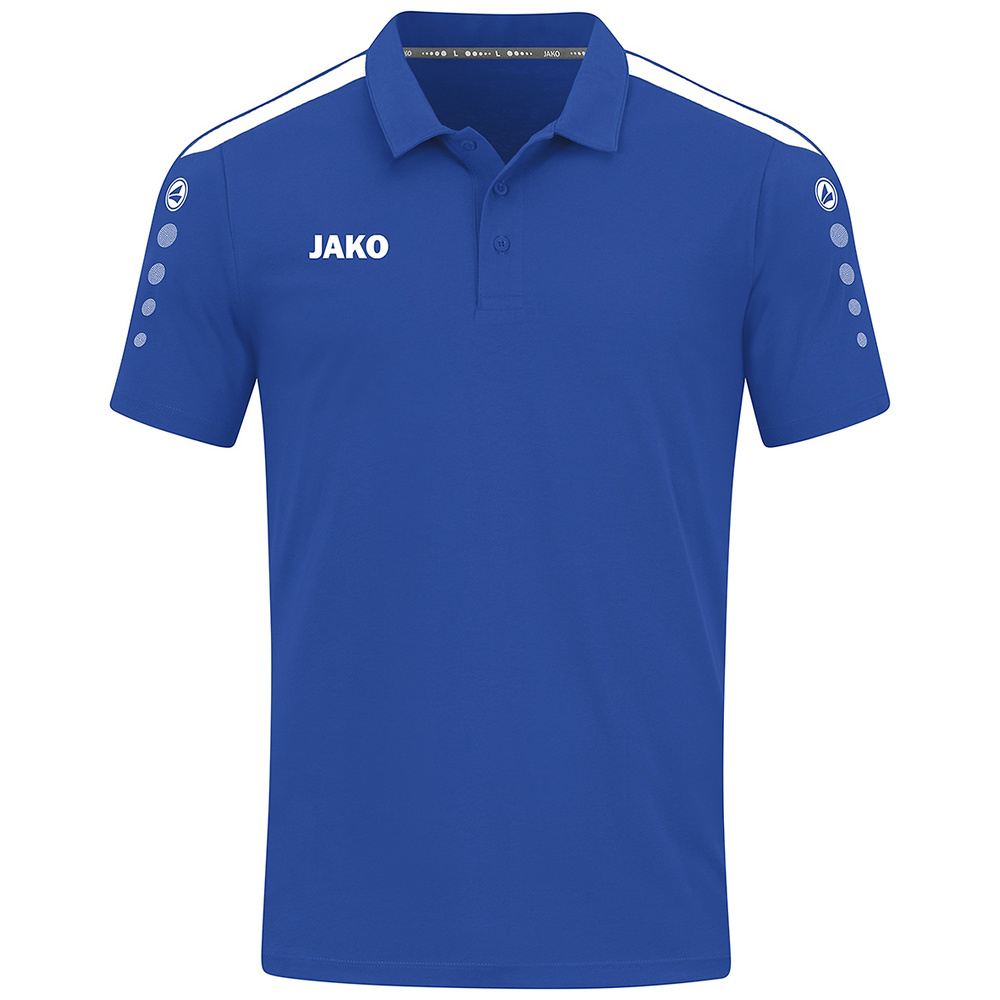 JAKO POWER POLO, ROYAL-WHITE MEN. 