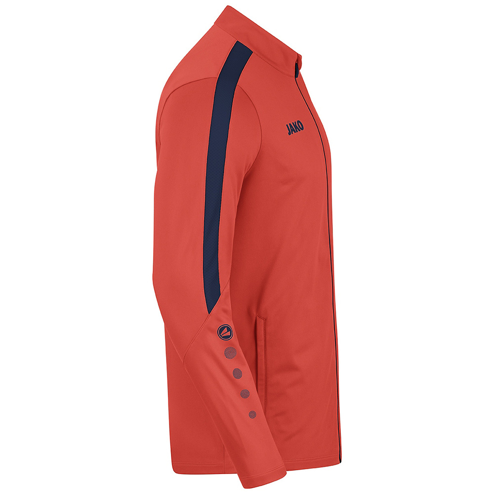 JAKO POWER POLYESTER JACKET, FLAME-SEABLUE WOMEN. 