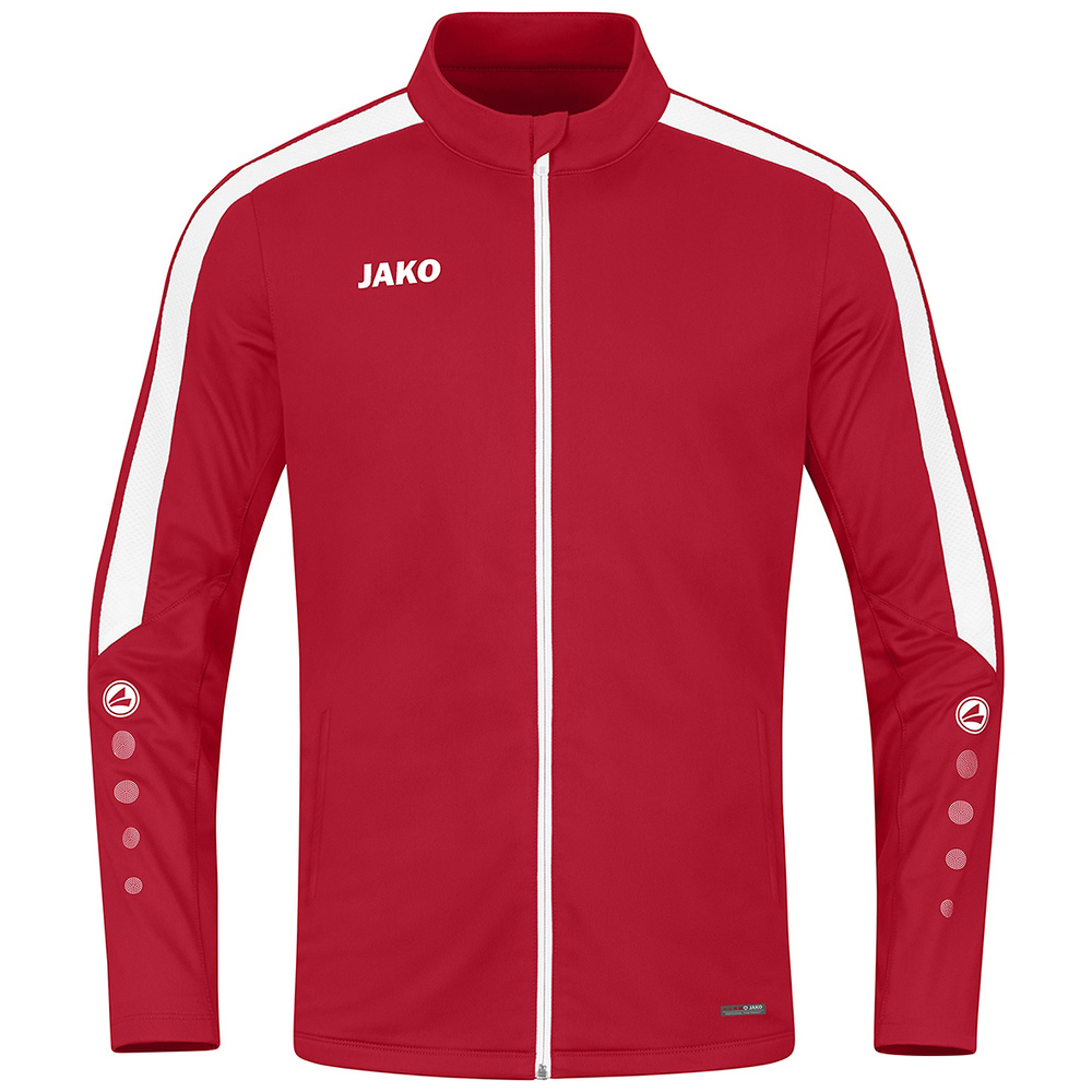 JAKO POWER POLYESTER JACKET, RED-WHITE MEN. 