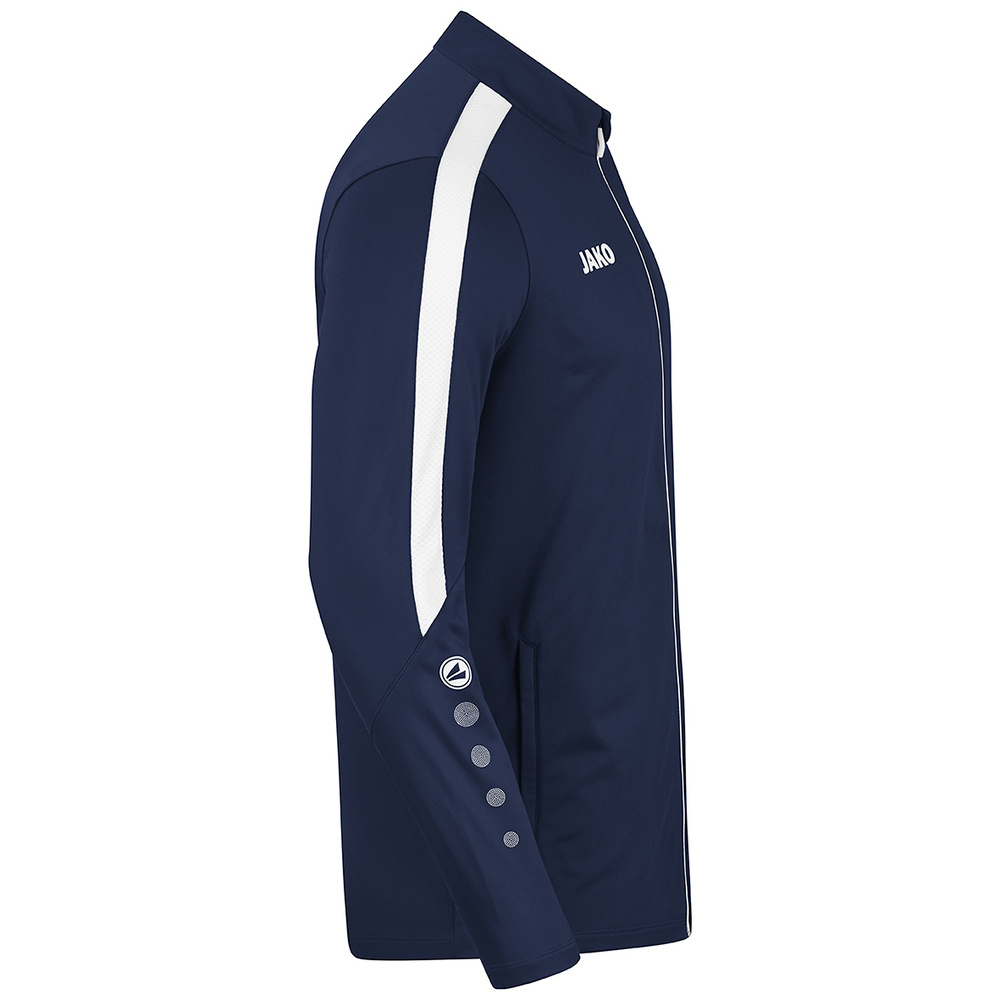 JAKO POWER POLYESTER JACKET, SEABLUE-WHITE MEN. 