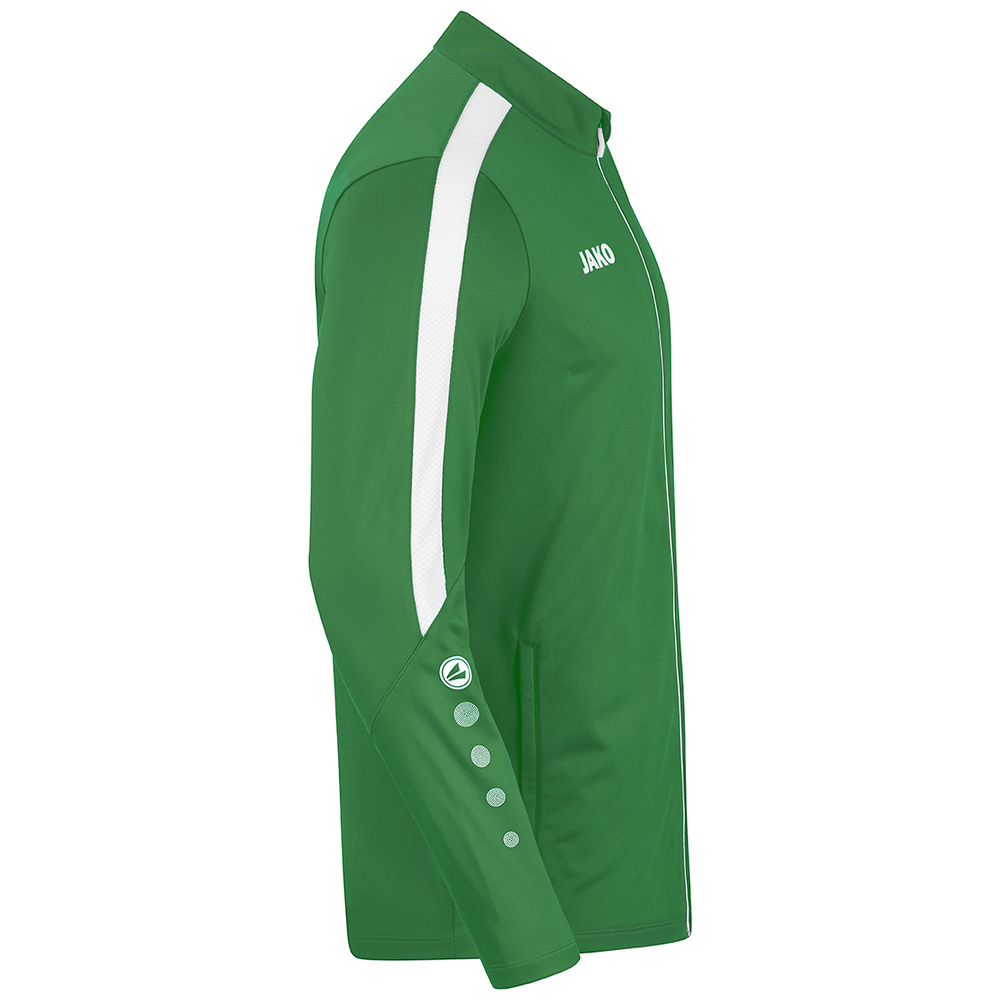 JAKO POWER POLYESTER JACKET, SPORT GREEN-WHITE KIDS. 