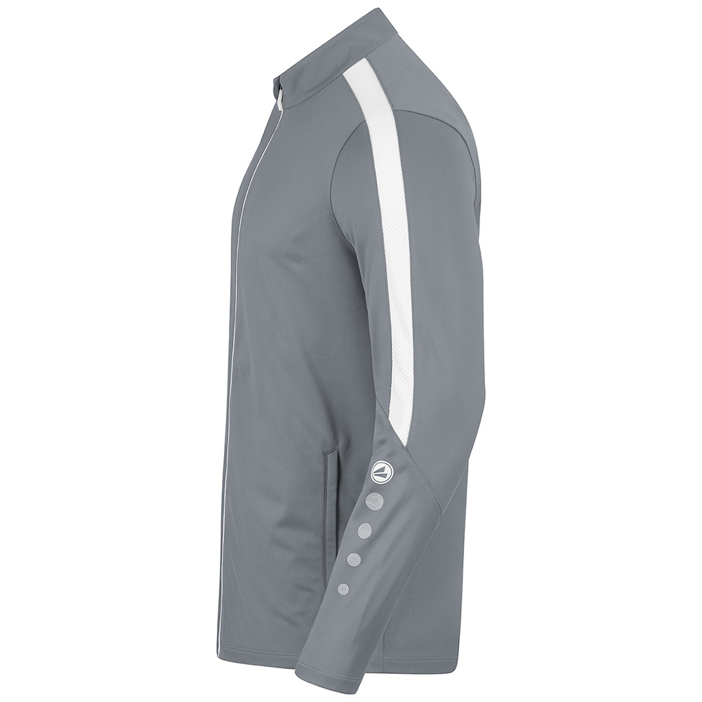 JAKO POWER POLYESTER JACKET, STONE GREY-WHITE KIDS. 