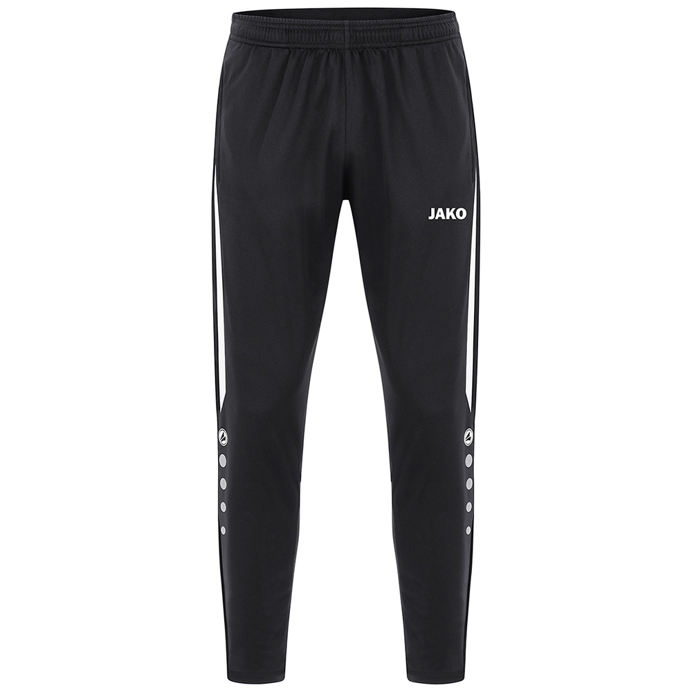 JAKO POWER POLYESTER TROUSERS, BLACK-WHITE WOMEN. 