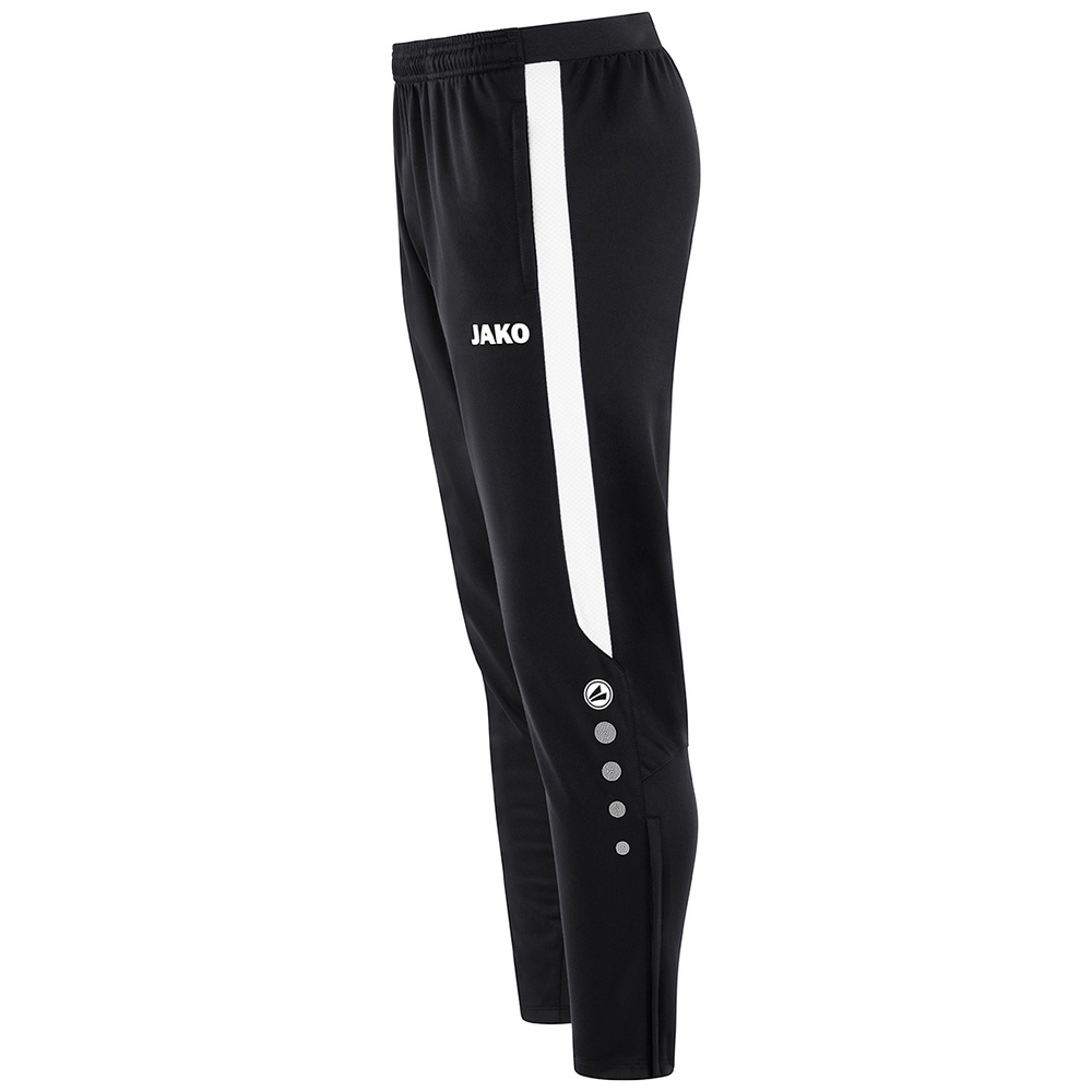 JAKO POWER POLYESTER TROUSERS, BLACK-WHITE WOMEN. 