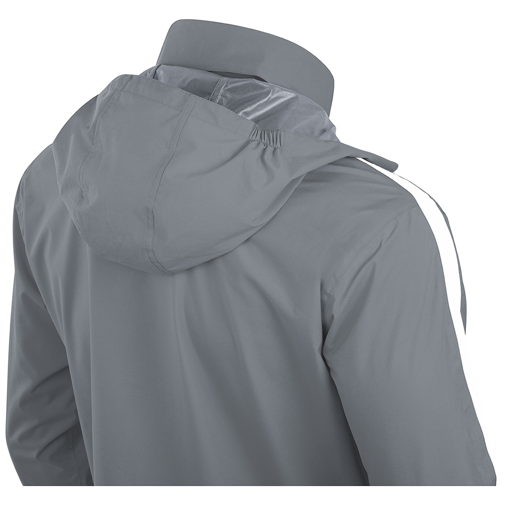 JAKO POWER RAIN JACKET, STONE GREY-WHITE KIDS. 