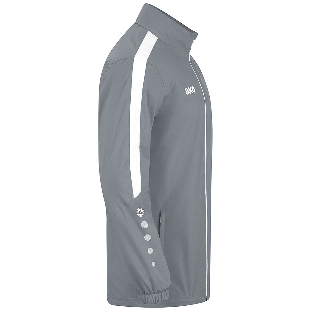 JAKO POWER RAIN JACKET, STONE GREY-WHITE UNISEX. 