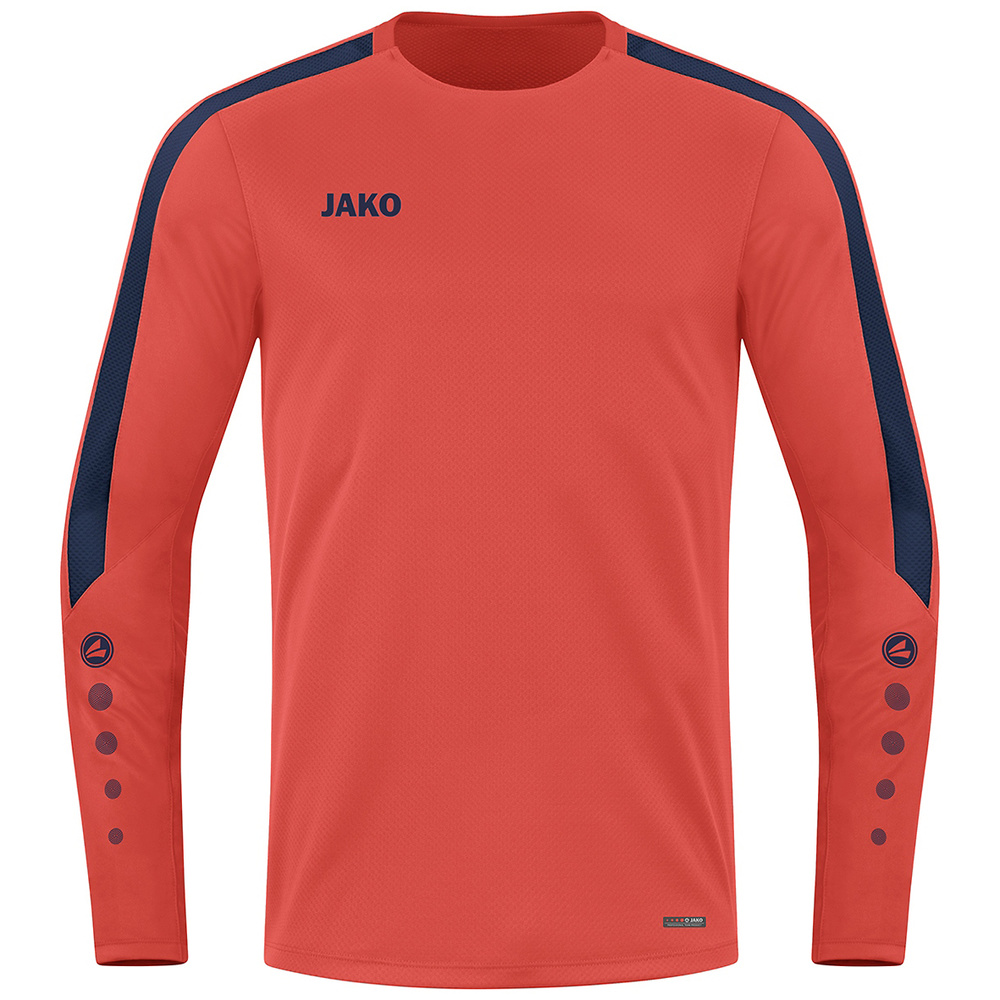 JAKO POWER SWEATER, FLAME-SEABLUE KIDS. 