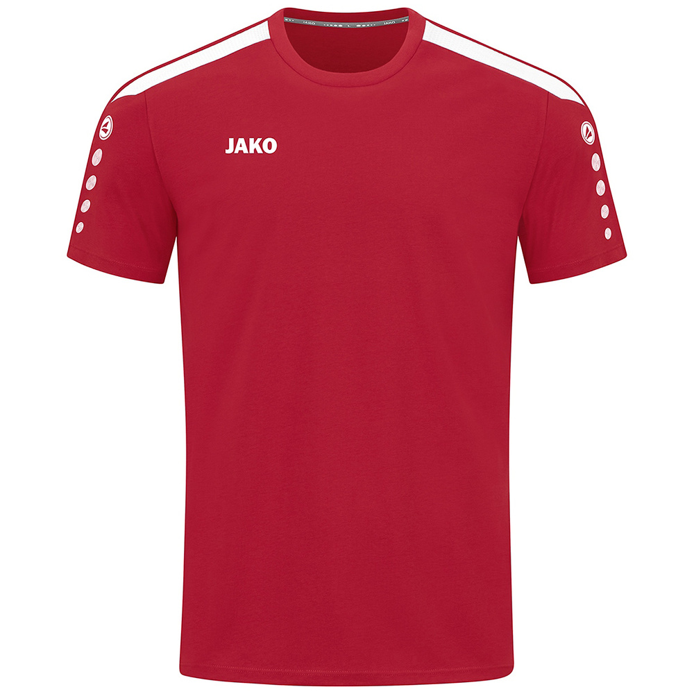 JAKO POWER T-SHIRT, RED-WHITE KIDS. 