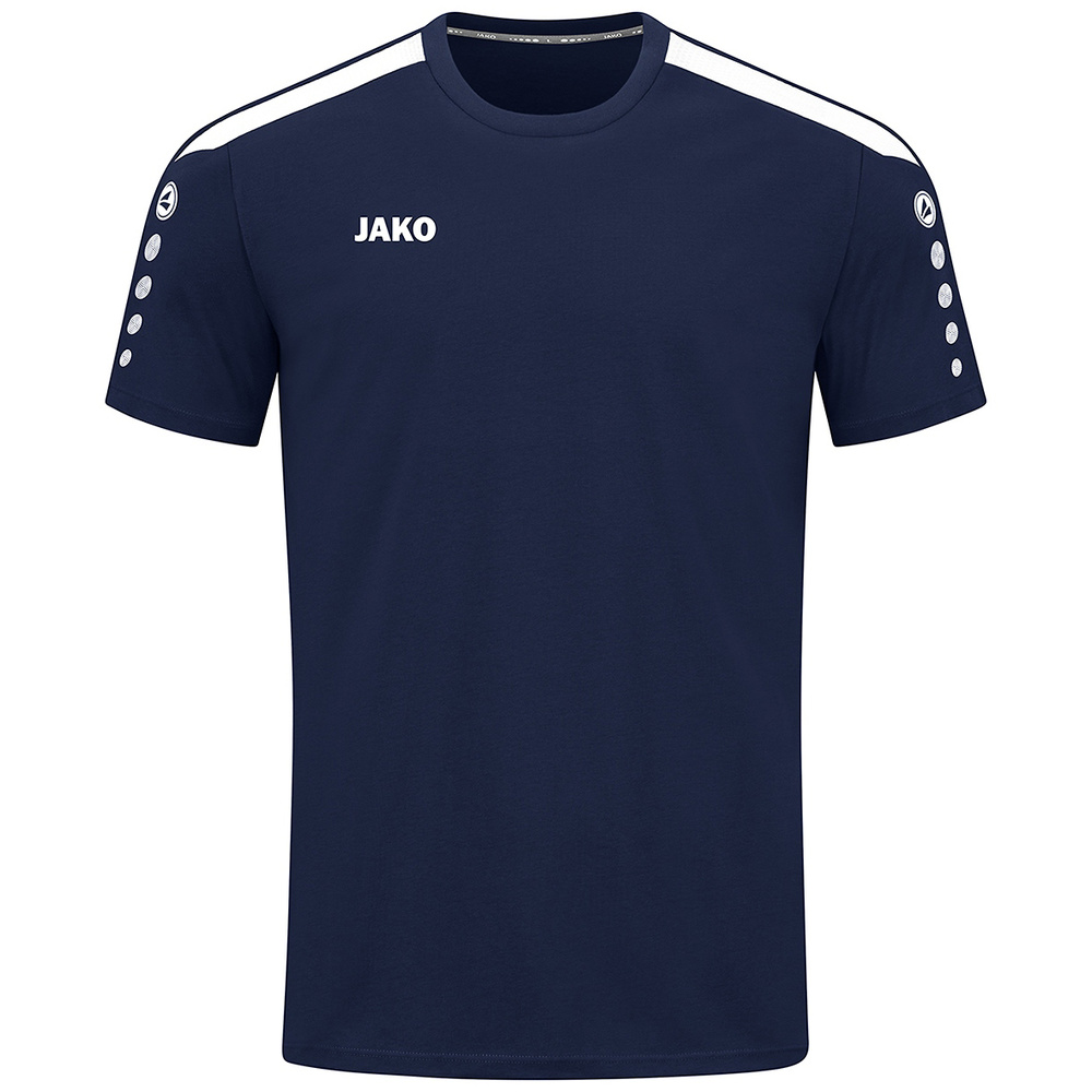 JAKO POWER T-SHIRT, SEABLUE-WHITE KIDS. 