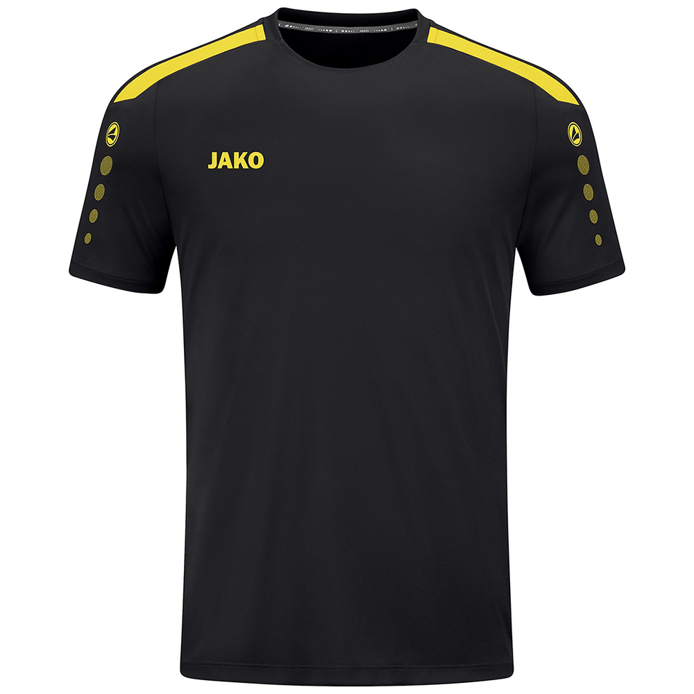 JAKO POWER T-SHIRT SHORT SLEEVE, BLACK-CITRO KIDS. 