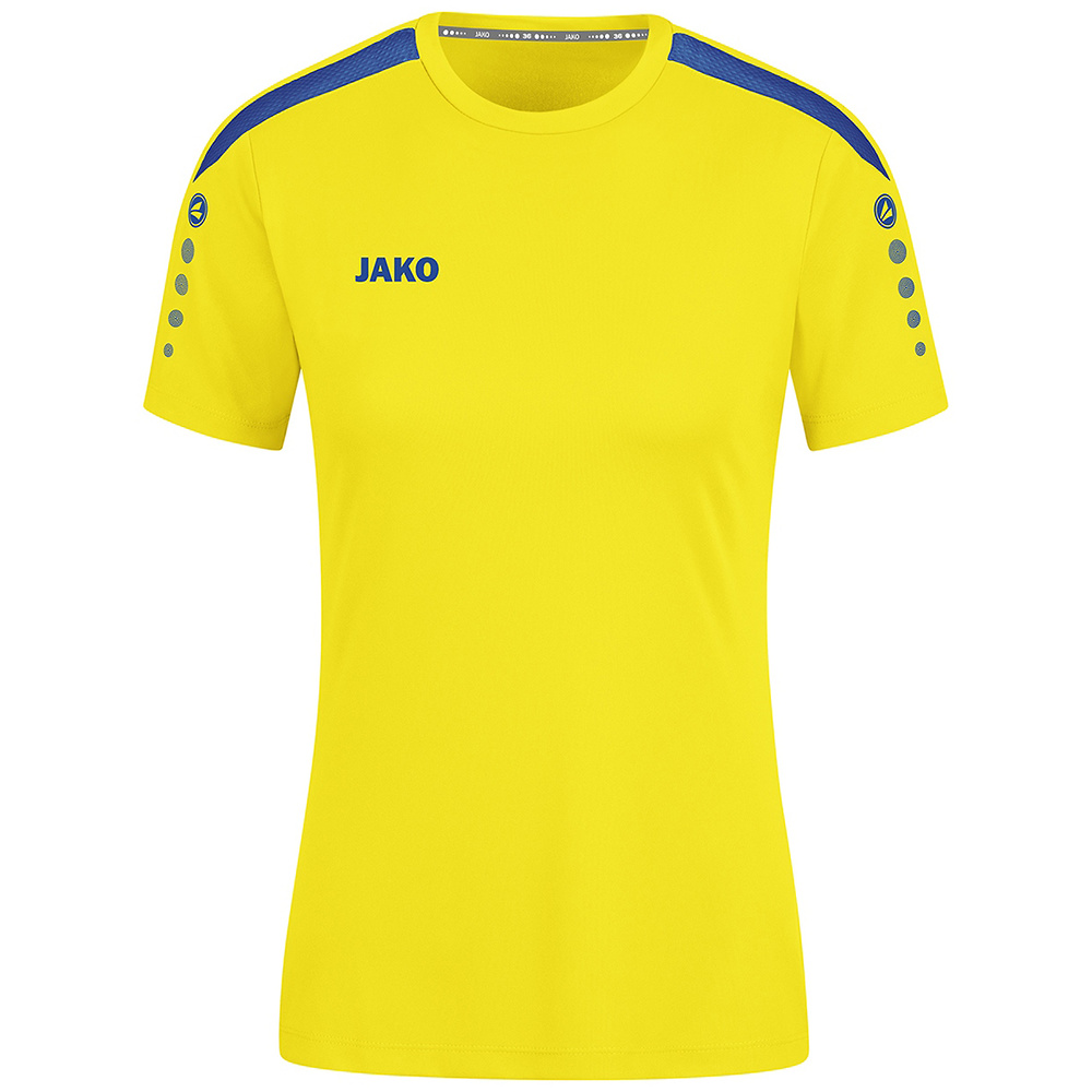 JAKO POWER T-SHIRT SHORT SLEEVE, CITRO-ROYAL WOMEN. 