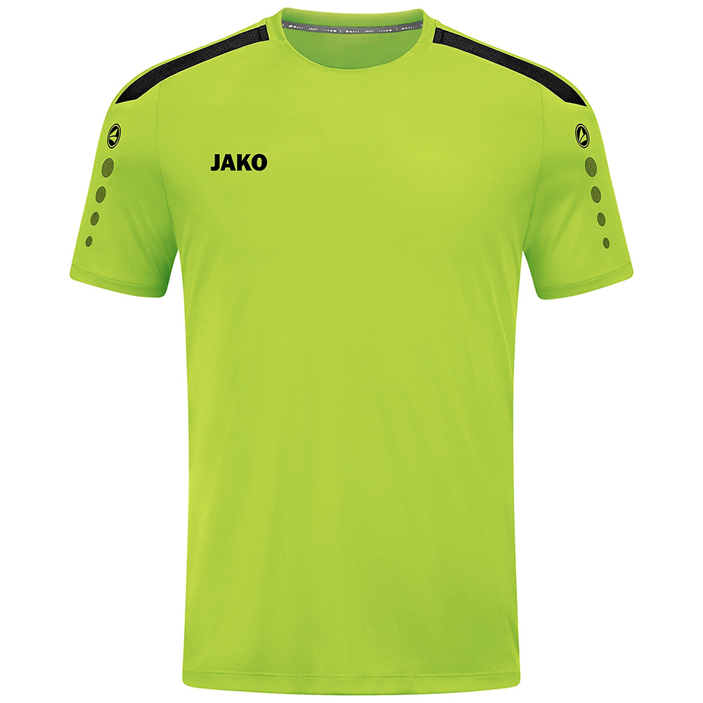 JAKO POWER T-SHIRT SHORT SLEEVE, NEON GREEN-WHITE KIDS. 