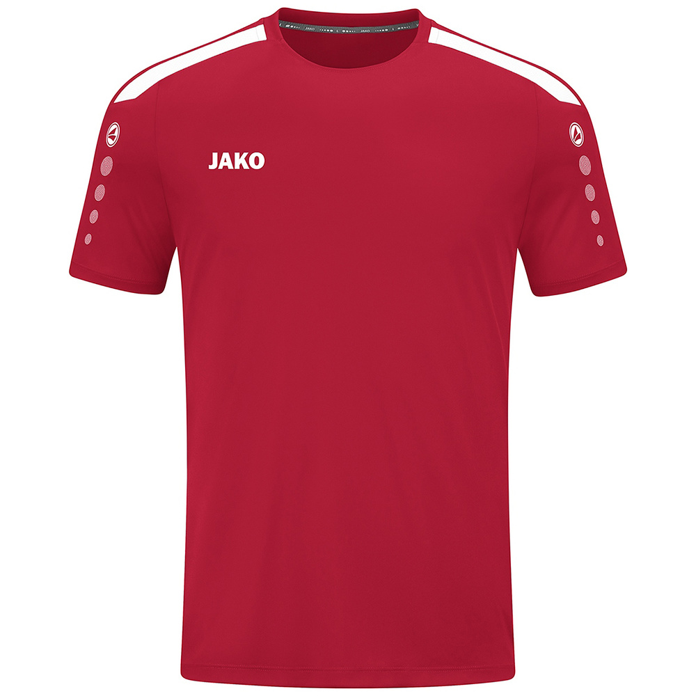 JAKO POWER T-SHIRT SHORT SLEEVE, RED-WHITE KIDS. 