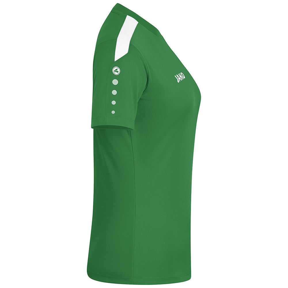 JAKO POWER T-SHIRT SHORT SLEEVE, SPORT GREEN-WHITE WOMEN. 