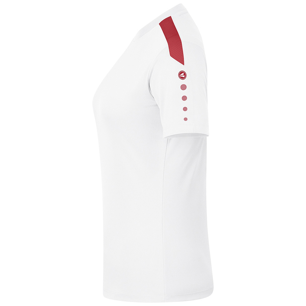 JAKO POWER T-SHIRT SHORT SLEEVE, WHITE-RED WOMEN. 