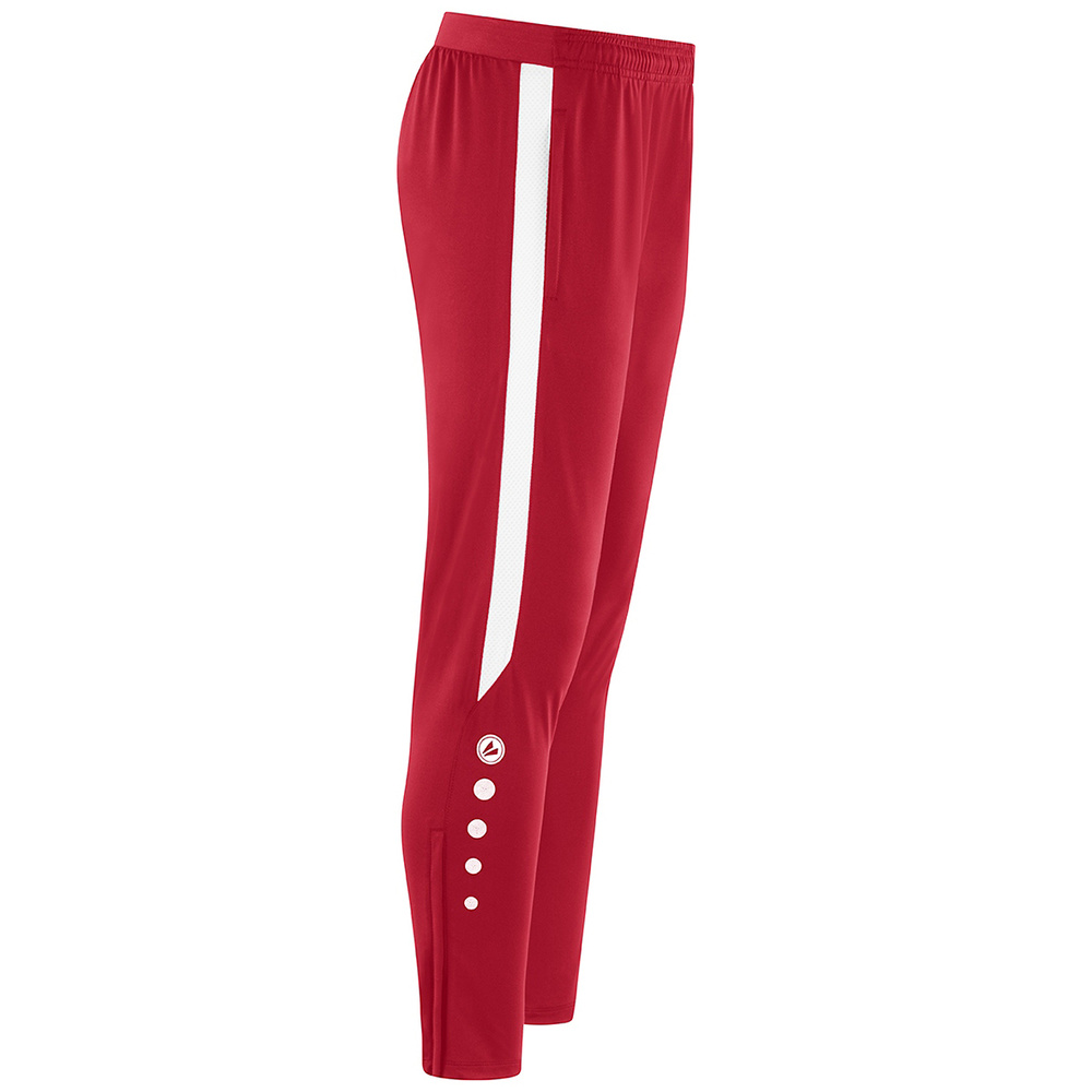 JAKO POWER TRAINING TROUSERS, RED-WHITE UNISEX. 