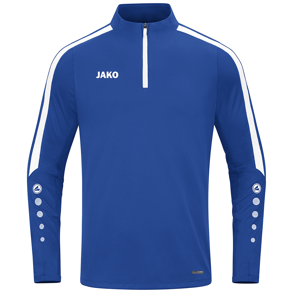 JAKO POWER ZIP TOP, ROYAL-WHITE KIDS. 