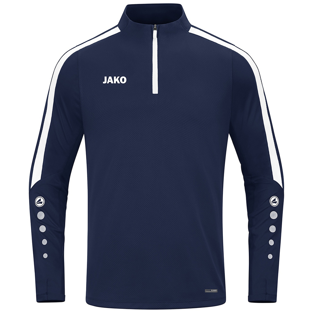 JAKO POWER ZIP TOP, SEABLUE-WHITE KIDS. 