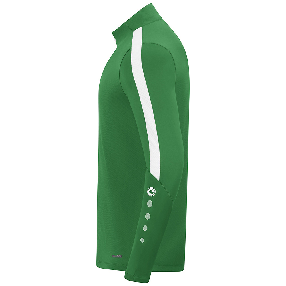 JAKO POWER ZIP TOP, SPORT GREEN-WHITE KIDS. 