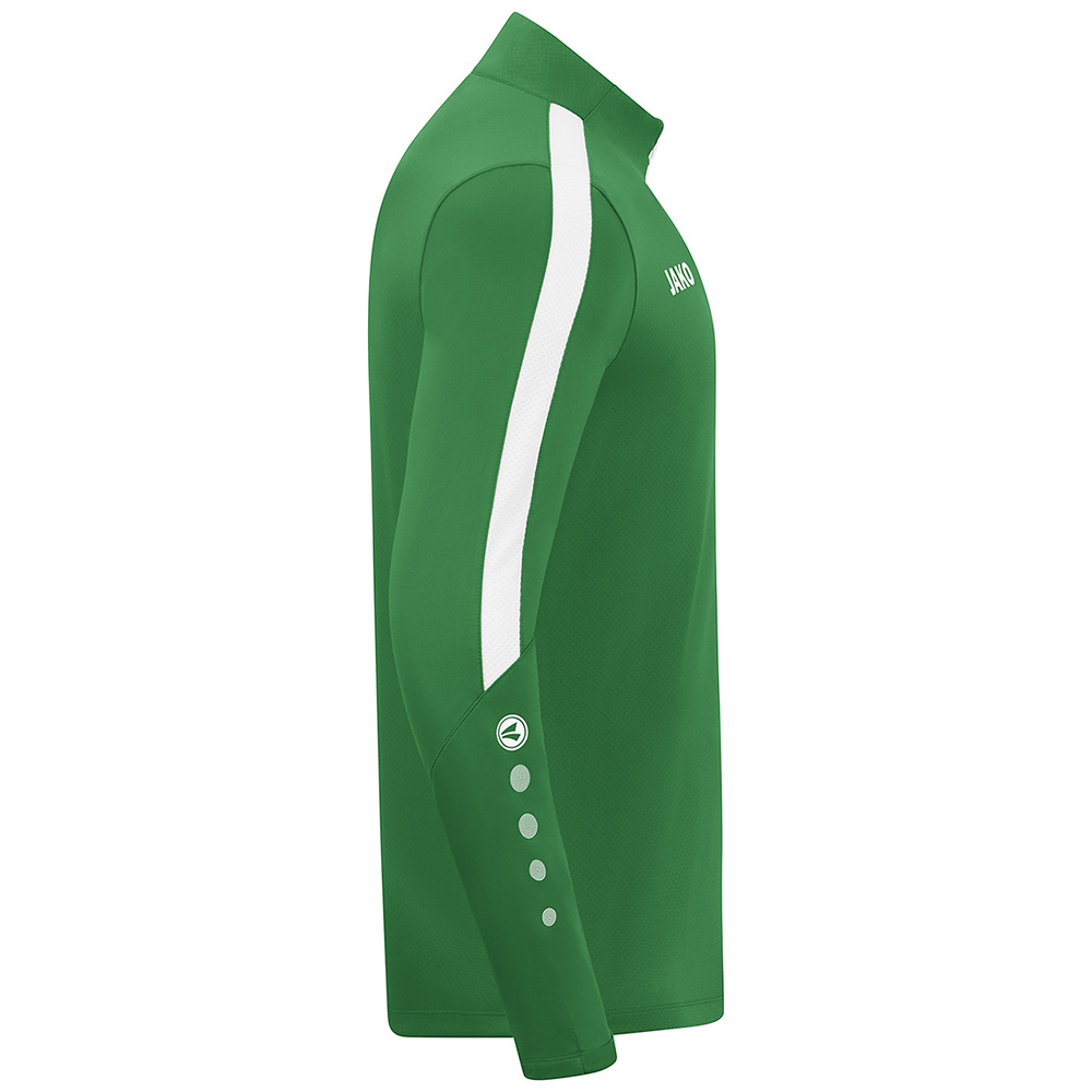 JAKO POWER ZIP TOP, SPORT GREEN-WHITE KIDS. 