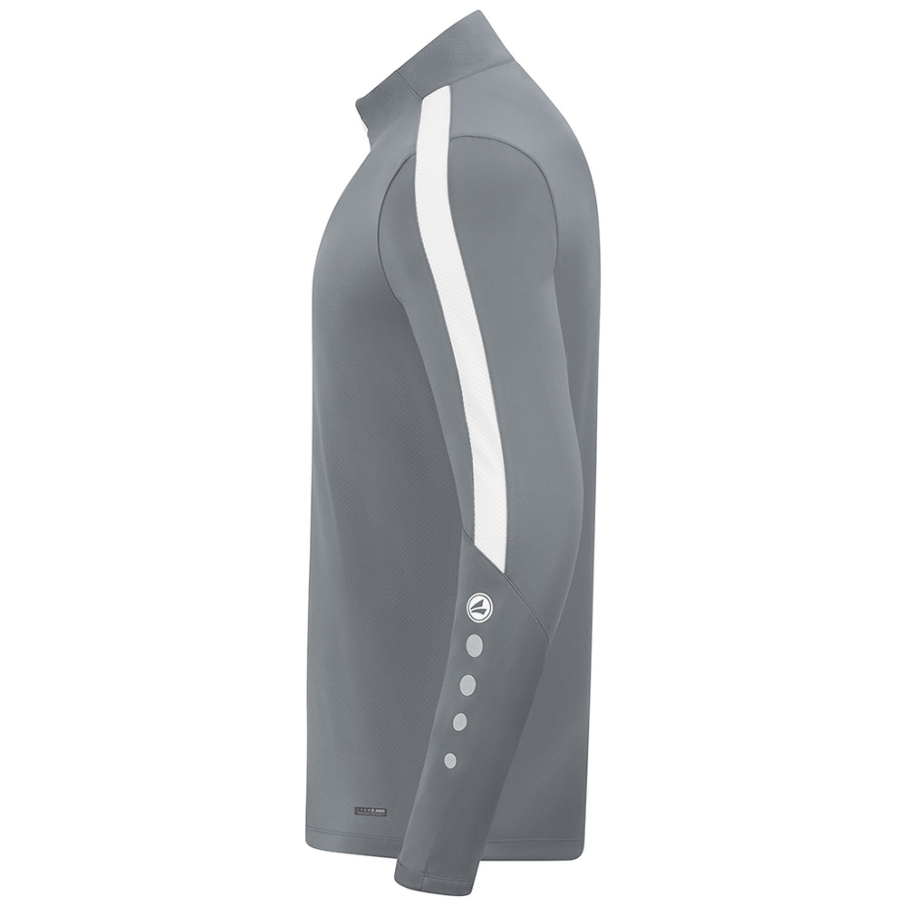 JAKO POWER ZIP TOP, STONE GREY-WHITE KIDS. 