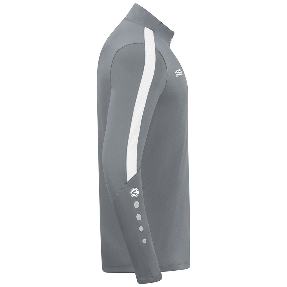 JAKO POWER ZIP TOP, STONE GREY-WHITE KIDS. 