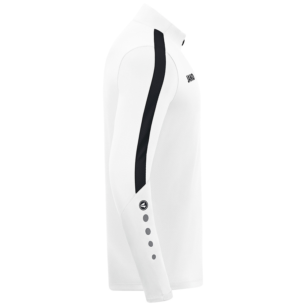 JAKO POWER ZIP TOP, WHITE-BLACK KIDS. 