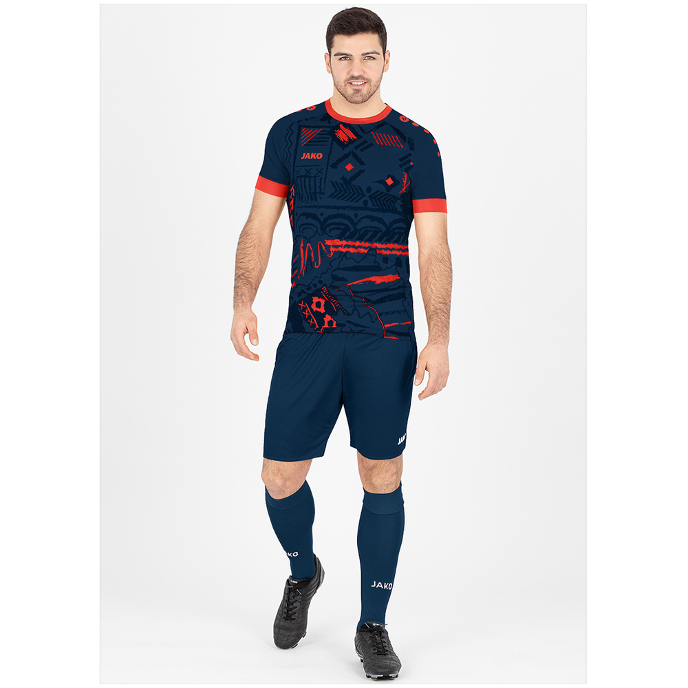 JAKO TRIKOT TROPICANA SHORT SLEEVE, NAVY-FLAME MEN. 