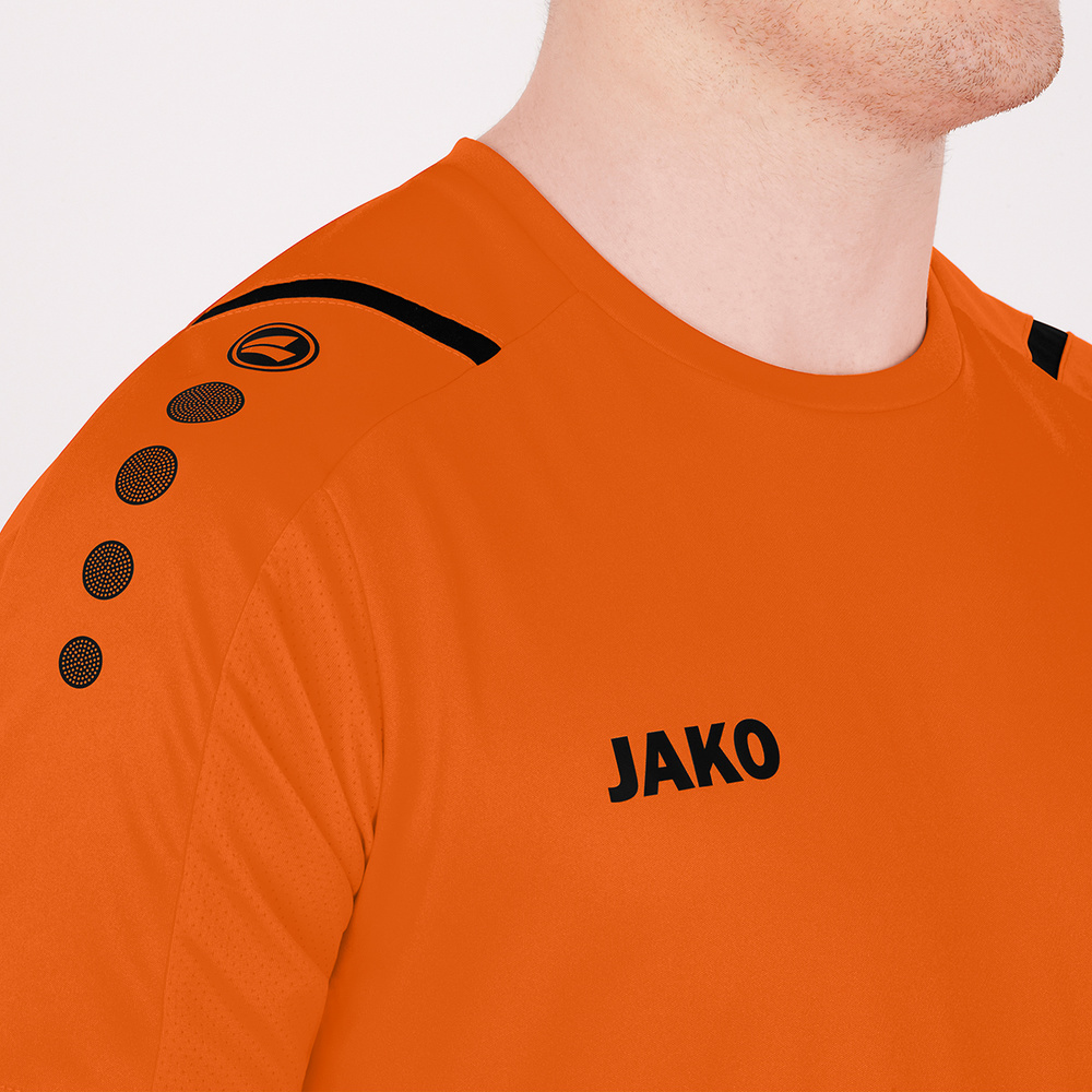 JERSEY JAKO CHALLENGE NEON ORANGE-BLACK KIDS. 