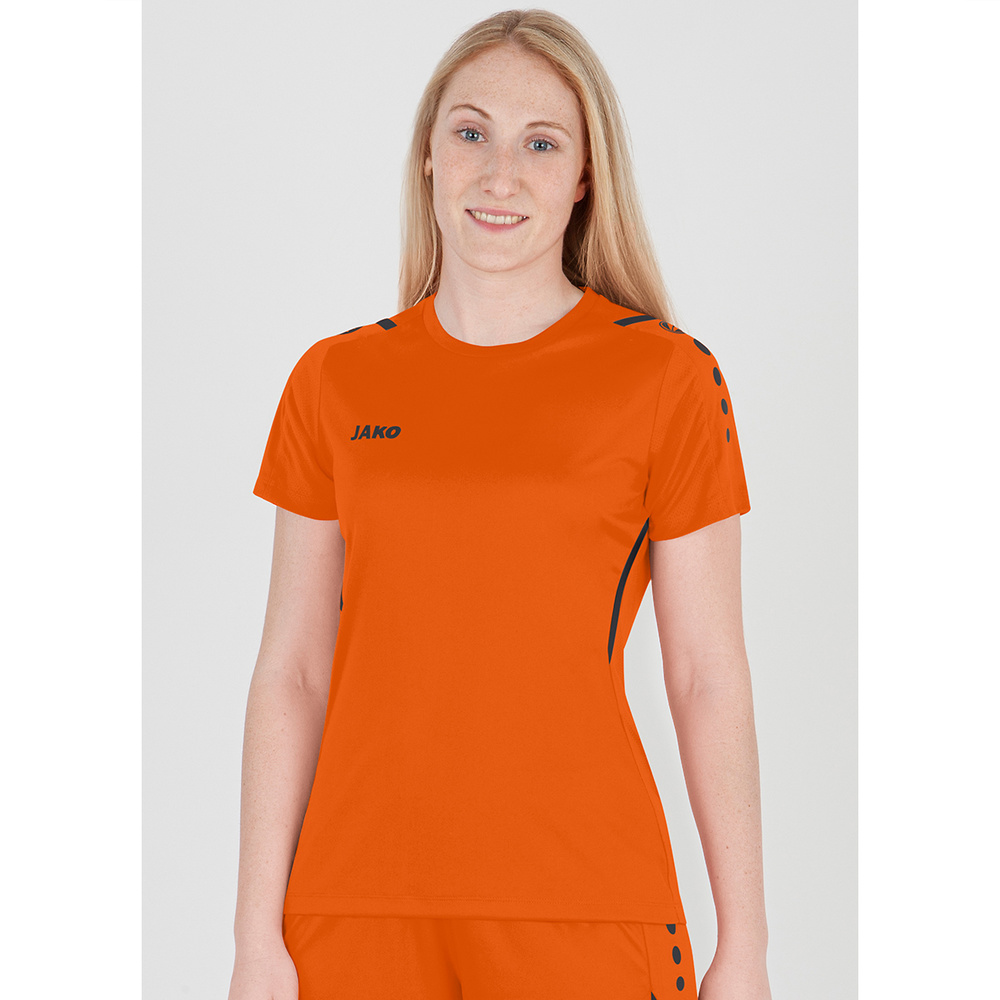 JERSEY JAKO CHALLENGE NEON ORANGE-BLACK WOMEN. 