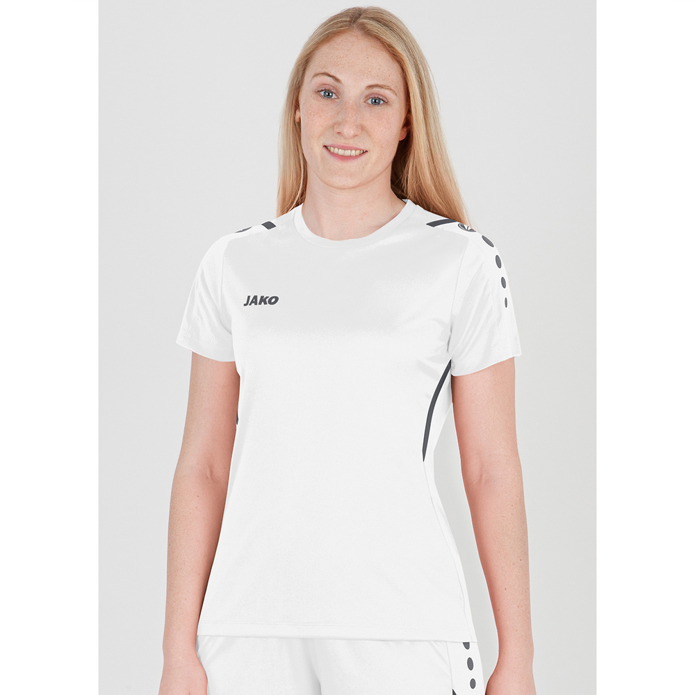 JERSEY JAKO CHALLENGE WHITE-LIGHT ANTHRACITE WOMEN. 