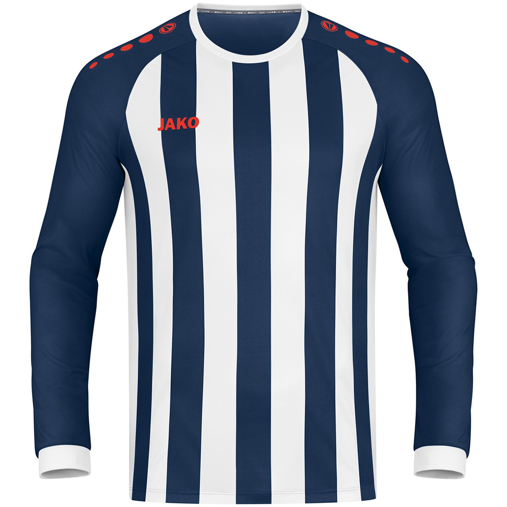 JERSEY JAKO INTER LONG SLEEVE, NAVY-WHITE-FLAME KIDS. 