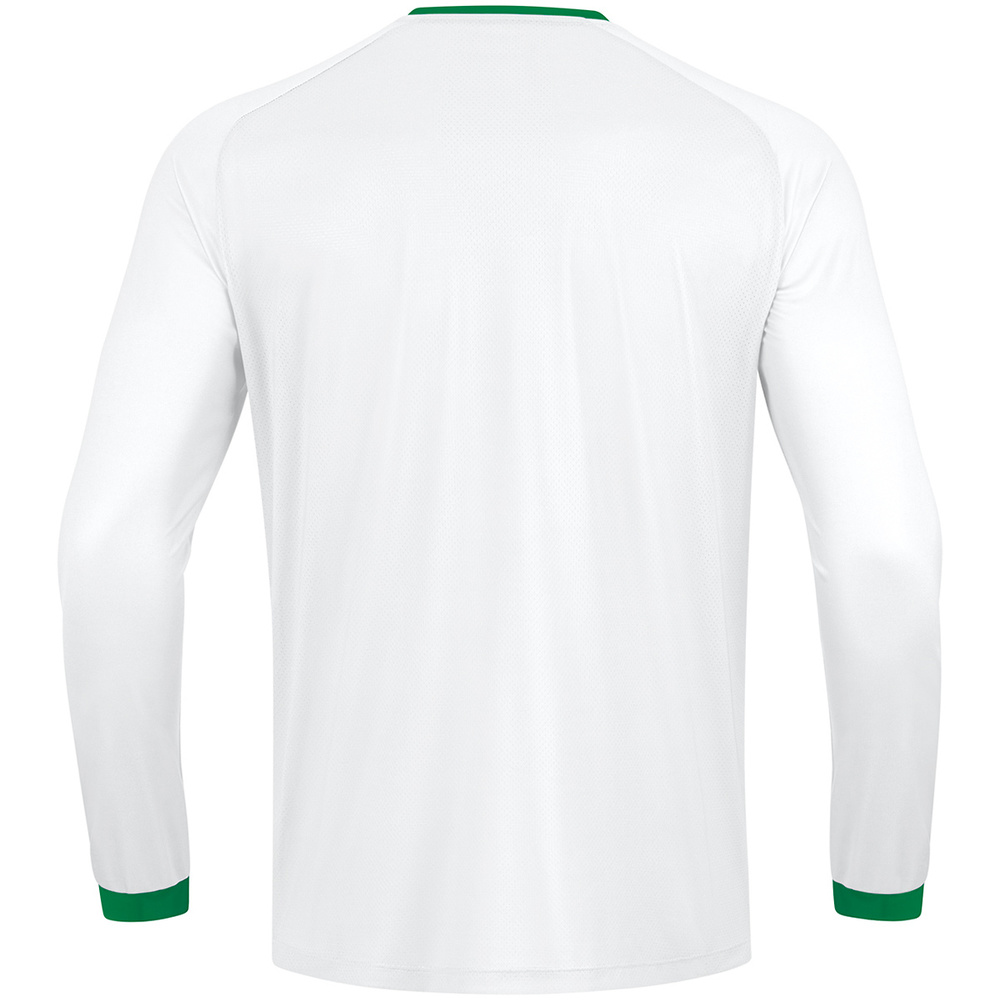 JERSEY JAKO INTER LONG SLEEVE, WHITE-SPORT GREEN KIDS. 