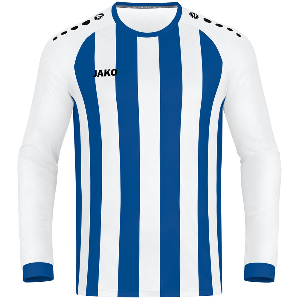 JERSEY JAKO INTER LONG SLEEVE, WHITE-SPORT ROYAL KIDS. 